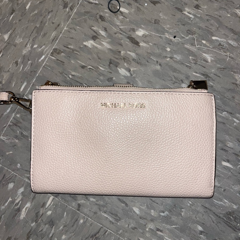 Michael Kors Pink Leather Wristlet